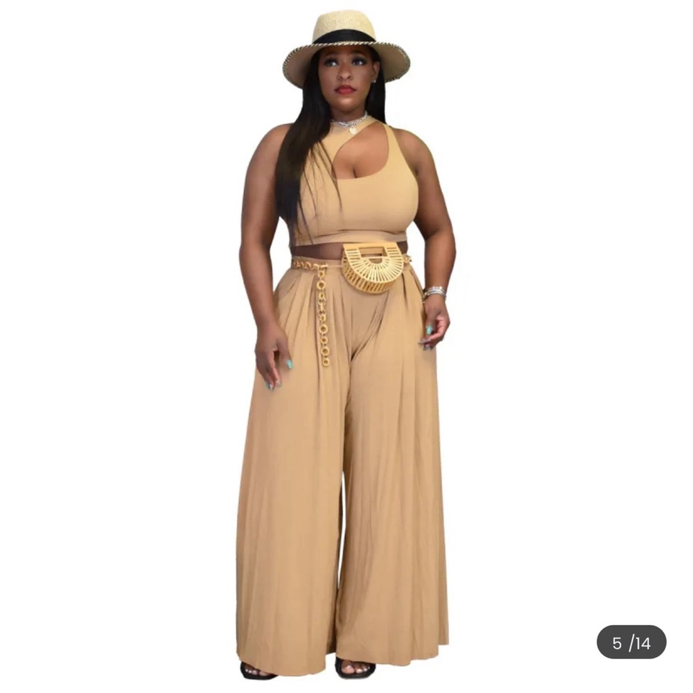 Two Piece Solid Color Set - Picture 2 of 5